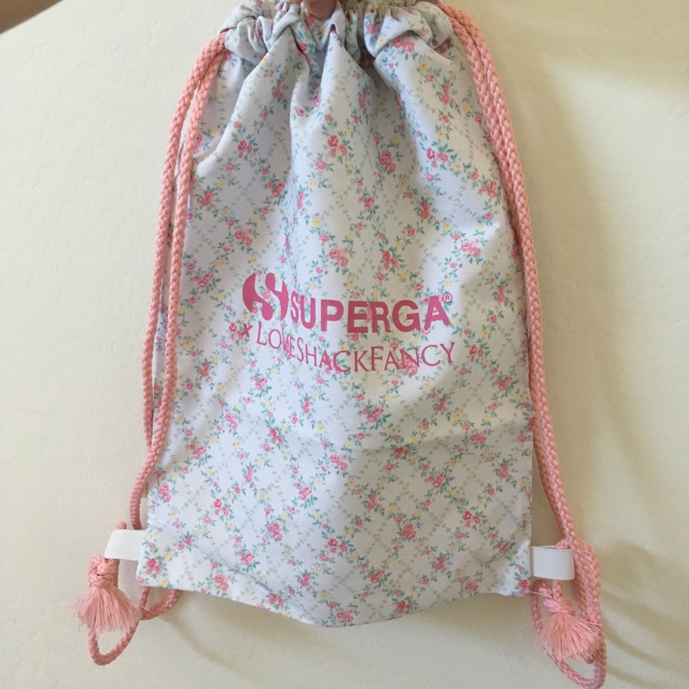 LOVESHACKFANCY SUPERGA STRING BAG BACKPACK NWT - image 1
